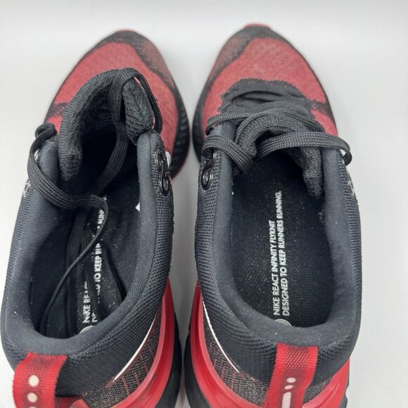 NIKE React Infinity Run Flyknit 2 Running Shoes Black Red Bred Sneaker Mens 11.5 - Picture 6 of 8